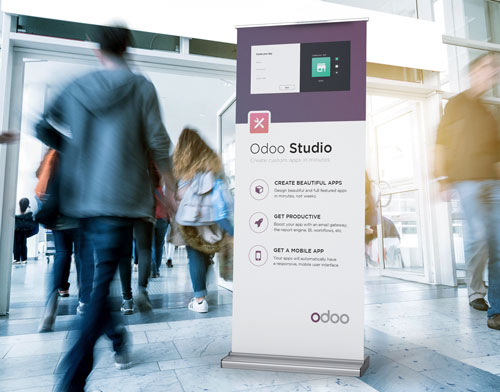 Standee cuốn Odoo